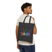 Load image into Gallery viewer, Rainbow ASL Hand Signs Tote Bag | Sign Language, Floral Accent