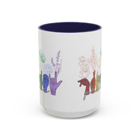 Load image into Gallery viewer, Rainbow ASL Hands with Flowers Mug | Accent Coffee Mug