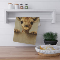 Load image into Gallery viewer, Baby Giraffe Peekaboo Tea Towel | Cute Nursery Kitchen Decor
