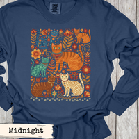 Load image into Gallery viewer, Cat Nature Shirt – Botanical Woodland Design for Cat Lovers