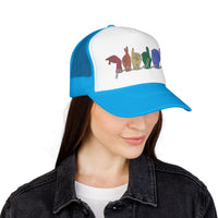 Load image into Gallery viewer, Pride ASL Hands Foam Trucker Hat | Rainbow Sign Language Cap