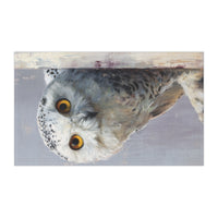 Load image into Gallery viewer, Snowy Owl Peeking Tea Towel | Kitchen Towel, Bird Illustration