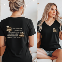 Load image into Gallery viewer, Bee Shirt Women – Vneck Cotton Tee
