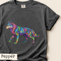 Load image into Gallery viewer, Floral Wolf Art Nature Design