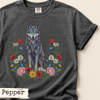 Load image into Gallery viewer, Floral Wolf Design