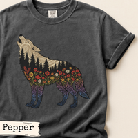 Load image into Gallery viewer, Wolf Silhouette Forest Design