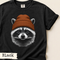 Load image into Gallery viewer, Raccoon Beanie Shirt