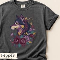 Load image into Gallery viewer, Floral Wolf Nature Shirt