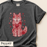 Load image into Gallery viewer, Floral Wolf Valentine Shirt