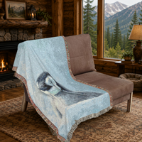 Load image into Gallery viewer, Penguin Woven Blanket – Cotton Throw Tapestry Nursery Wall Art