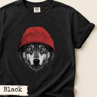 Load image into Gallery viewer, Wolf Beanie Shirt