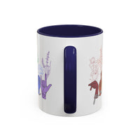 Load image into Gallery viewer, Rainbow ASL Hands with Flowers Mug | Accent Coffee Mug