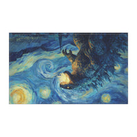 Load image into Gallery viewer, Starry Night Mythical Beast Tea Towel | Van Gogh Style Monster Kitchen Towel