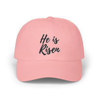 Load image into Gallery viewer, He Is Risen Dad Cap — Christian Easter Embroidered Baseball Hat