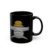 Load image into Gallery viewer, Hammerhead Shark with Yellow Beanie Coffee Cup (11oz/15oz)
