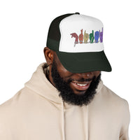 Load image into Gallery viewer, Pride ASL Hands Foam Trucker Hat | Rainbow Sign Language Cap