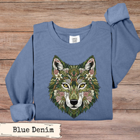 Load image into Gallery viewer, Floral Wolf Art Design