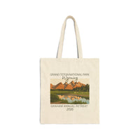 Load image into Gallery viewer, Grand Teton National Park Wyoming Tote Bag | Mountain Lake Illustration, 2026 Retreat