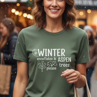 Load image into Gallery viewer, Winter Snow Flakes &amp; Aspen Trees Please | Outdoor Winter Enthusiast