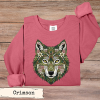 Load image into Gallery viewer, Floral Wolf Art Design