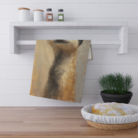 Load image into Gallery viewer, Meerkat Portrait Tea Towel | Cute Prairie Animal Illustration