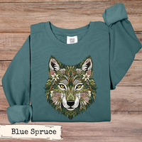 Load image into Gallery viewer, Floral Wolf Art Design