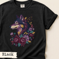 Load image into Gallery viewer, Floral Wolf Nature Shirt