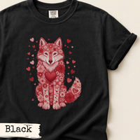 Load image into Gallery viewer, Floral Wolf Valentine Shirt