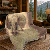 Load image into Gallery viewer, Elephant Throw Blanket – Safari Nursery Woven Cotton Gift