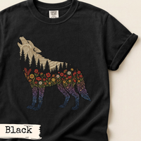 Load image into Gallery viewer, Wolf Silhouette Forest Design