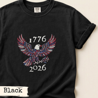 Load image into Gallery viewer, America 250 Anniversary Shirt Vintage Eagle Design 1776 2026 Commemorative Apparel Patriotic Celebration Clothing Distressed Graphic Tee Heritage Style American Pride Spirit Freedom Symbol Classic Americana Wear Perfect Independence Day