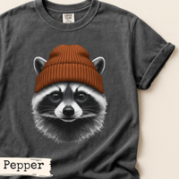 Load image into Gallery viewer, Raccoon Beanie Shirt