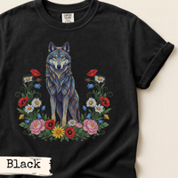 Load image into Gallery viewer, Floral Wolf Design