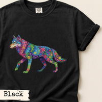 Load image into Gallery viewer, Floral Wolf Art Nature Design