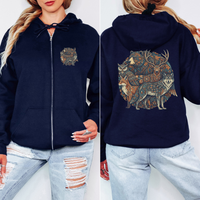 Load image into Gallery viewer, Woodland Animal Zip Hoodie