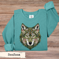 Load image into Gallery viewer, Floral Wolf Art Design