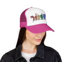 Load image into Gallery viewer, Pride ASL Hands Foam Trucker Hat | Rainbow Sign Language Cap
