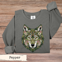 Load image into Gallery viewer, Floral Wolf Art Design