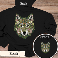 Load image into Gallery viewer, Floral Wolf Art Design