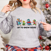 Load image into Gallery viewer, Up to Snow Good, Dinosaur Christmas | Funny Festive Shirts