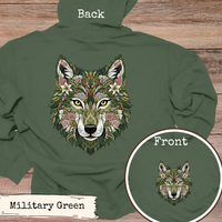 Load image into Gallery viewer, Floral Wolf Art Design