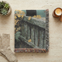 Load image into Gallery viewer, Black Cat Tapestry – Handwoven Cottagecore Throw Blanket