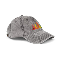 Load image into Gallery viewer, Vintage Embroidered Fall Trees Cap — Washed Grey Dad Hat