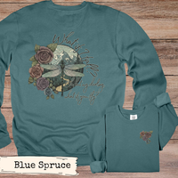 Load image into Gallery viewer, Inspirational Quote Sweatshirt – Dragonfly Nature Design for Hiking Comfort