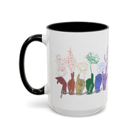 Load image into Gallery viewer, Rainbow ASL Hands with Flowers Mug | Accent Coffee Mug