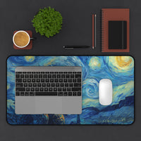 Load image into Gallery viewer, Starry Night Godzilla Desk Mat | Van Gogh Style Monster Mousepad