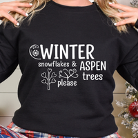 Load image into Gallery viewer, Winter Snow Flakes &amp; Aspen Trees Please | Outdoor Winter Enthusiast