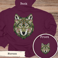 Load image into Gallery viewer, Floral Wolf Art Design