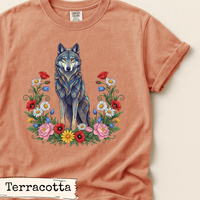 Load image into Gallery viewer, Floral Wolf Design