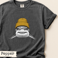 Load image into Gallery viewer, Shark Beanie Shirt Funny Coastal Adventure Great White Tee